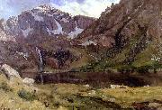 Albert Bierstadt Mountain Lake oil